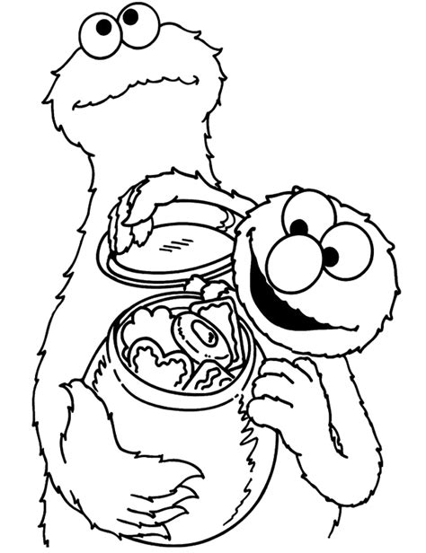 cookie monster share cookies  elmo coloring pages monster