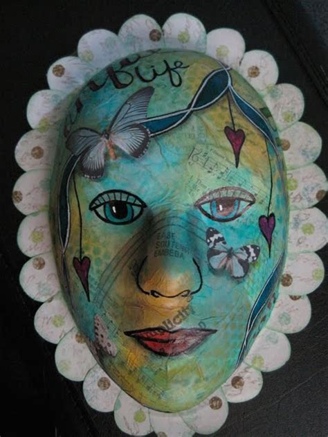 collage art nancy lefko  artful mask