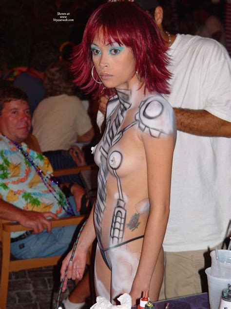 Bodypainted Tits At Fantasy Fest December 2011 Voyeur