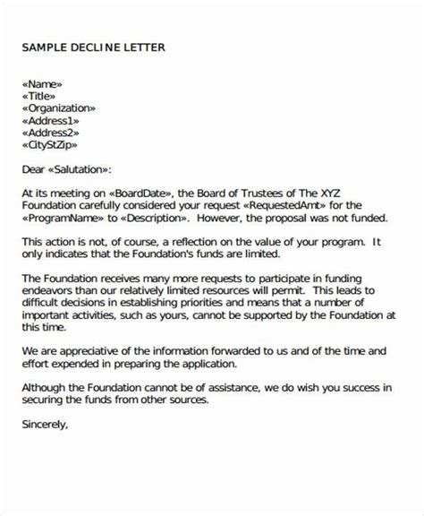 request  proposal rejection letter awesome  business proposal