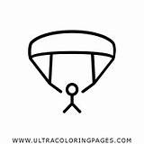 Paragliding Colorare Paracadute Parapendio sketch template