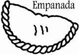 Empanada Empanadas Pintar Laminas Tradicion Patria Imagui Una Horno Queso Enero sketch template