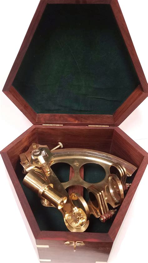 large 8 1 2 solid polished brass nautical sextant etsy