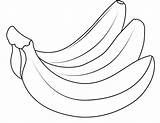 Banana Coloring Pages Bananas Apples Print 25kb 1436 sketch template