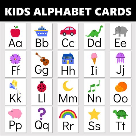 wall decor montessori cards printable abc flashcards set homeschool