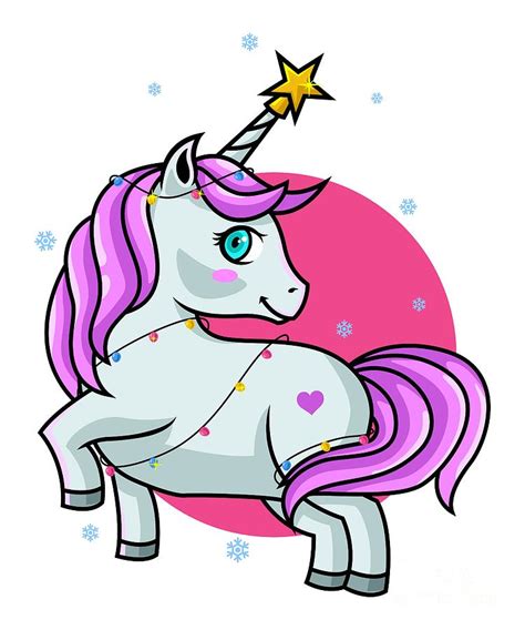 unicorny christmas cute xmas unicorn digital art  mister tee pixels