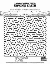 Hebrews Abraham Mazes Activity Maze Hebrew Crossword sketch template