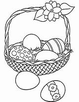 Osterkorb Ausmalbilder Ausmalbild Eiern Bunten sketch template