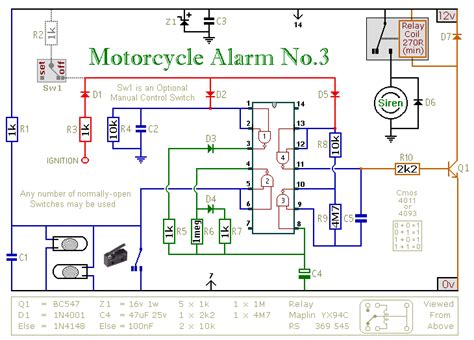 motorcycle alarm   controlcircuit circuit diagram seekiccom