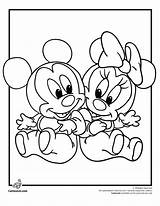Coloring Pages Mickey Baby Mouse Library Clipart Minnie sketch template