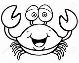 Crab Cartoon Drawing Cute Draw Clipart Getdrawings Drawings Vector Horseshoe sketch template