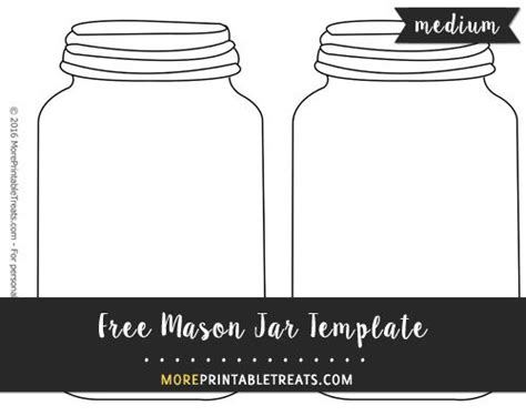 mason jar template medium shapes  templates printables