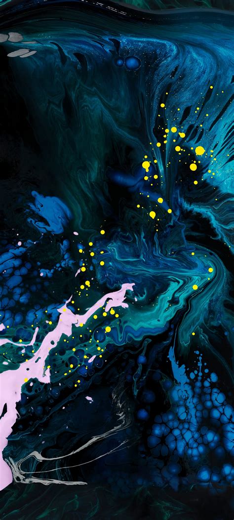 ipad pro wallpaper  liquid art blue apple stock