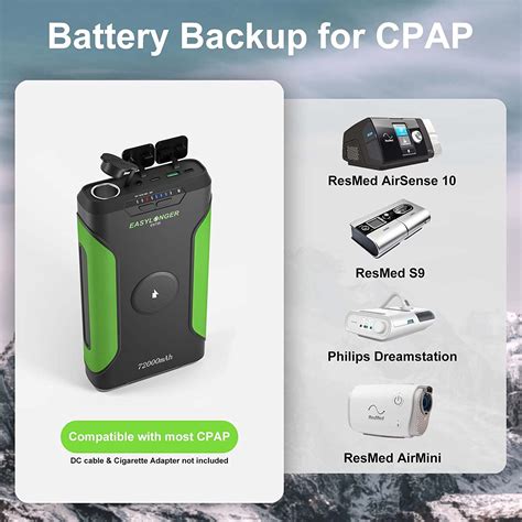 buy easylonger cpap battery backup wh mah power bank  resmed  airsense