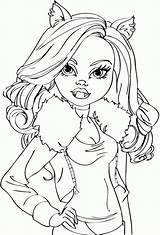 Clawdeen Colouring Printable Anycoloring sketch template
