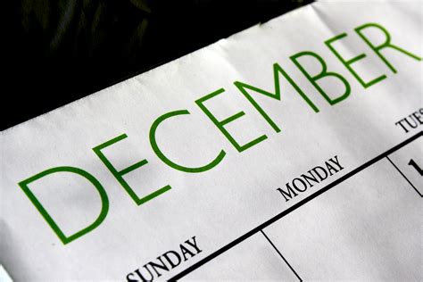 december calendar picture  photograph  public domain