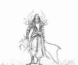 Diablo Wizard Male Coloring Pages Printable sketch template