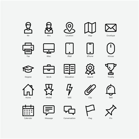 resume icons  vector  png etsy