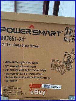 power smart db  cc lct  stage snow thrower  electric start snow blowers