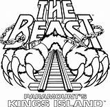 Kings Island Coloring Logo Beast Paramount Sheet Sheets 1997 sketch template