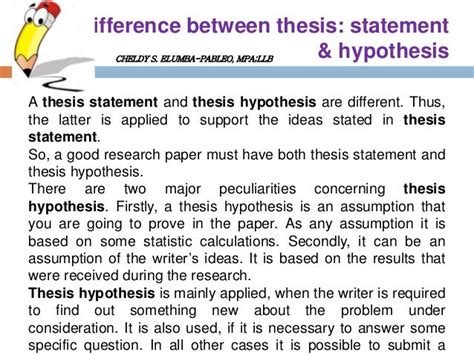 thesis statement  hypothesis  color articledirectoriesxfccom