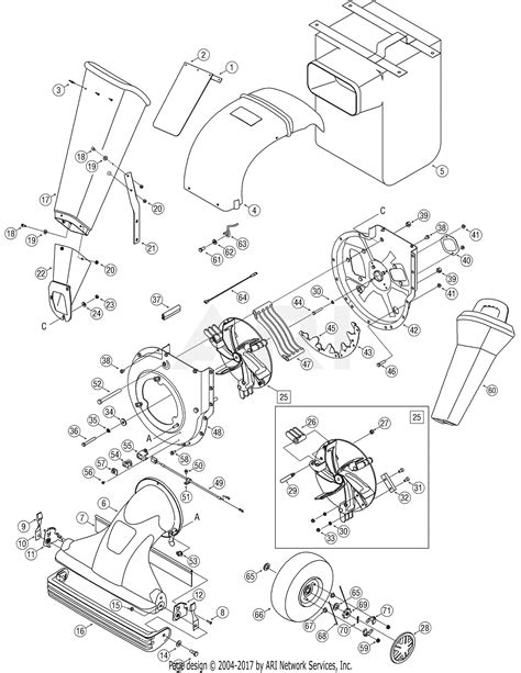 troy bilt   chipper shredder vac    csv  parts diagram