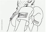 Coloring Boxing Pages Large sketch template