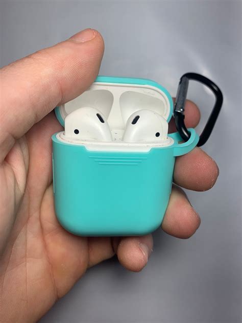 light blue silicon airpods case compatible  airpods  etsy
