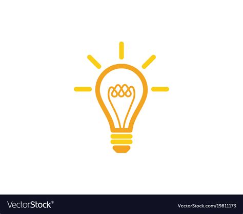 light bulb symbol logo template royalty  vector image