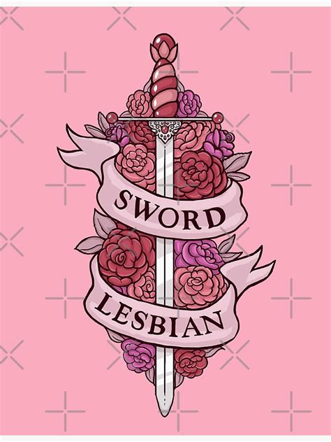 sword lesbian art print for sale by foxflight redbubble