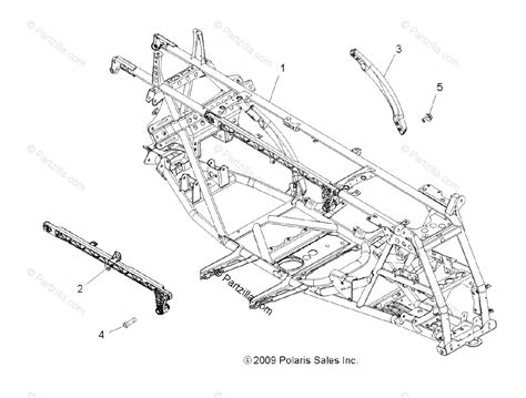 polaris atv  oem parts diagram  chassis main frame partzillacom