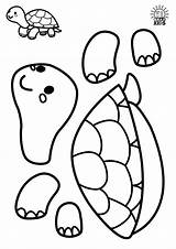 Paste Coloring Tortoise sketch template