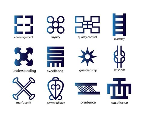 set  african symbol vectors african symbols african tattoo adinkra symbols