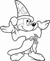 Mickey Fantasia Coloring Mouse Pages sketch template