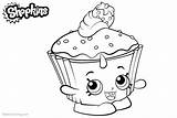 Cupcake Shopkins Coloring Pages Chic Kids Printable Color sketch template