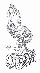 Rosary Tattoo Hands Praying Cross Drawing Faith Drawings Tattoos Clipart Designs Stencil Clip Prayer Awesome Hand Beads Angel Library Getdrawings sketch template