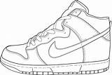Shoes Coloring Basketball Nike Pages Shoe Printable Jordan Getcoloringpages sketch template
