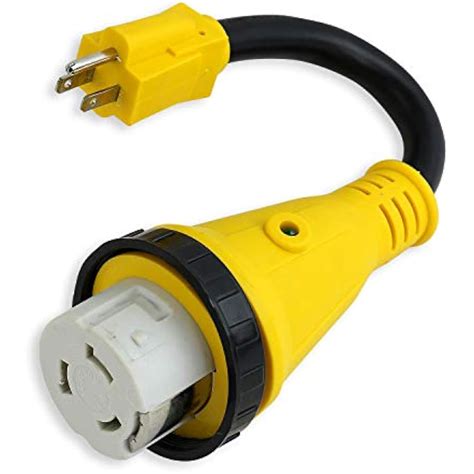 leisurecords trailer rv receptacles dogbone power cord plug adapter  amp male  ebay