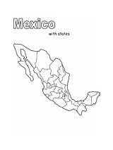 Mexico Coloring Pages Map Mexican Printable Kids Countries Para Print Map2 Color States Template Clipart Actividades Mapas Book Preescolar Sketch sketch template