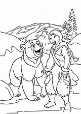 Coloring Brother Bear Pages Kids Print Color sketch template