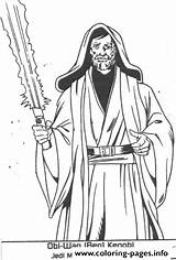 Obi Wan Kenobi Coloring Jedi Ben Pages Master Starwars Printable Force Space Drawings Wars Star Luke Skywalker sketch template