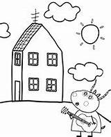 Peppa Pig Coloring Gazelle Madame Pages House Printable Print Topcoloringpages sketch template