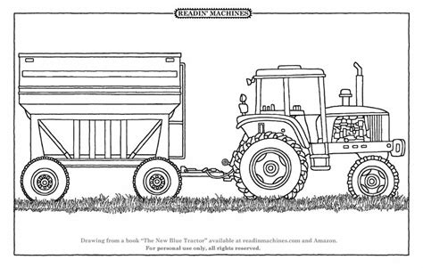 tractor trailer printable coloring page