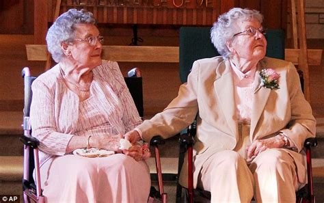 lesbian couple in wheelchair marry after 72 years