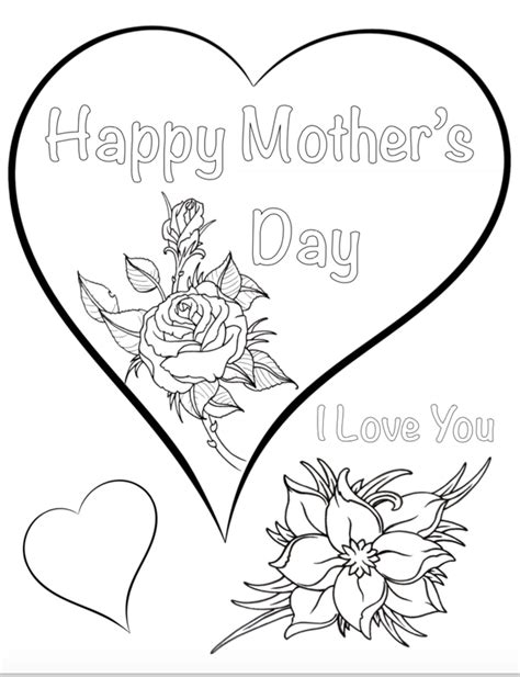 coloring pages happy mothers day dfretz