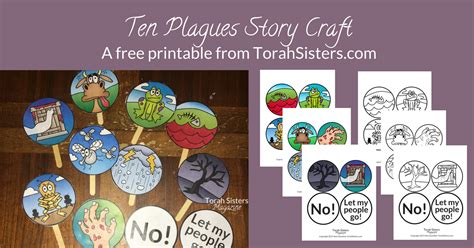 ten plagues craft printable  torah sisters
