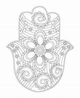 Hamsa Coloring Pages Colouring Template Printable Getcolorings Getdrawings sketch template