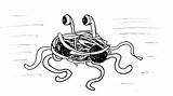 Spaghetti Flying Monster Deviantart sketch template