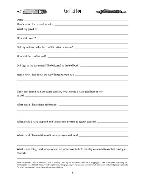 conflict practice worksheets printable worksheet template