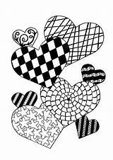 Coloring Zentangle Hearts Adult Cupid Pages Favecrafts Heart Printable sketch template